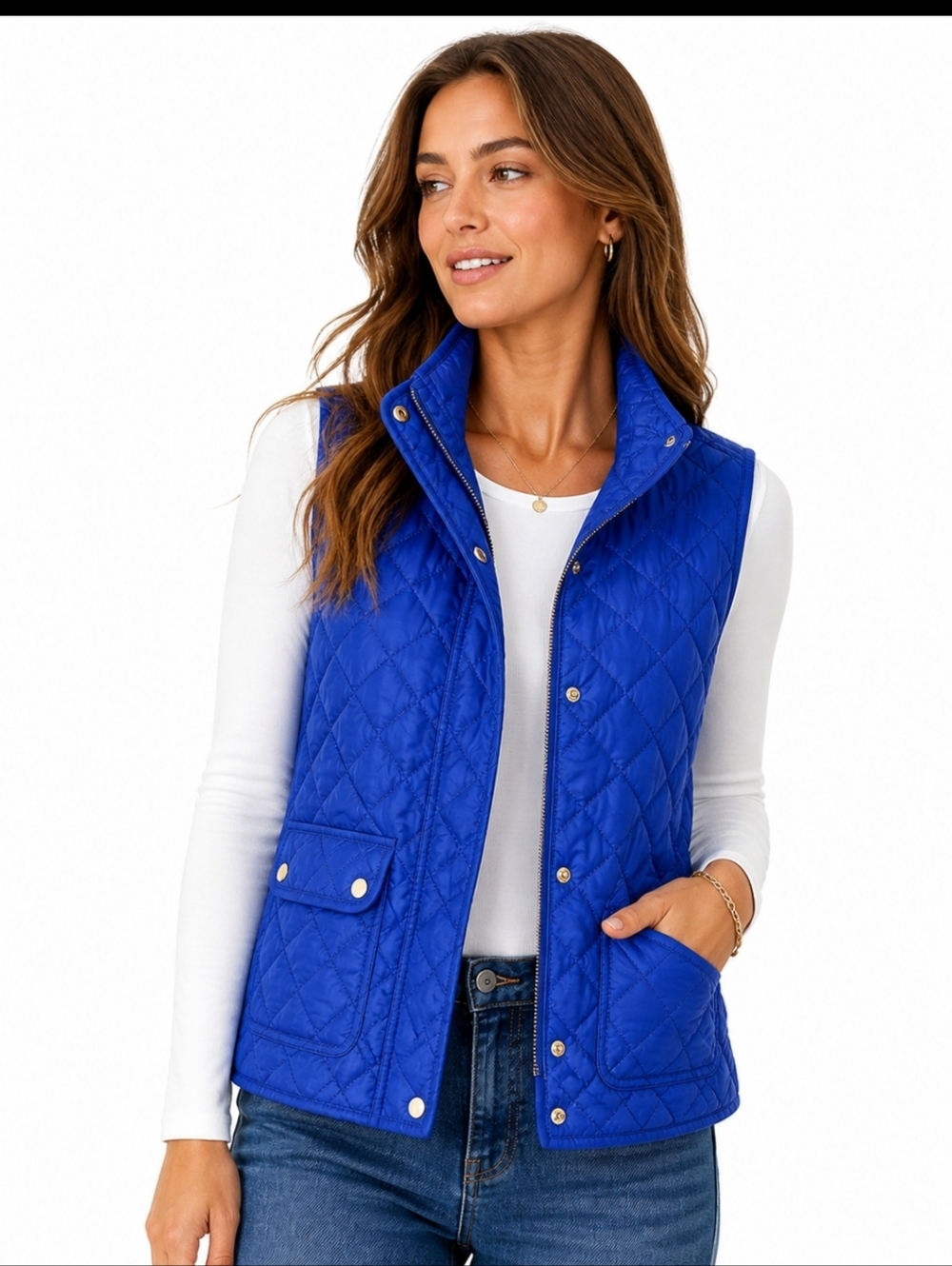 J.Crew Purple Down Puffer Vest Quilted Lightweight Snap Zip Preppy Classic Sz XS